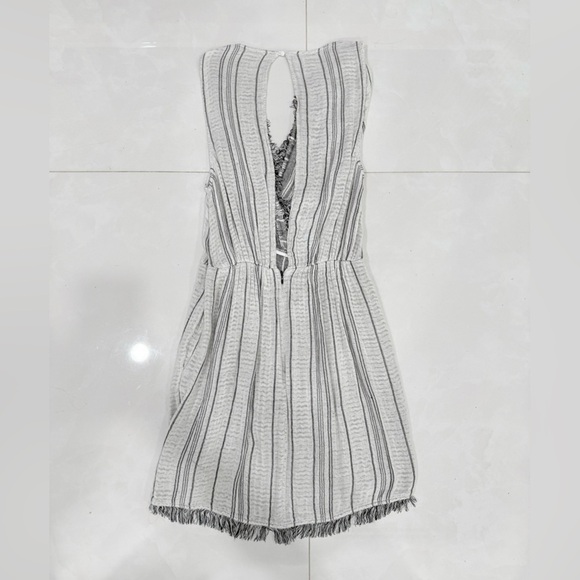 The Jetset Diaries Black and White Striped Wrap Dress - Picture 3 of 3